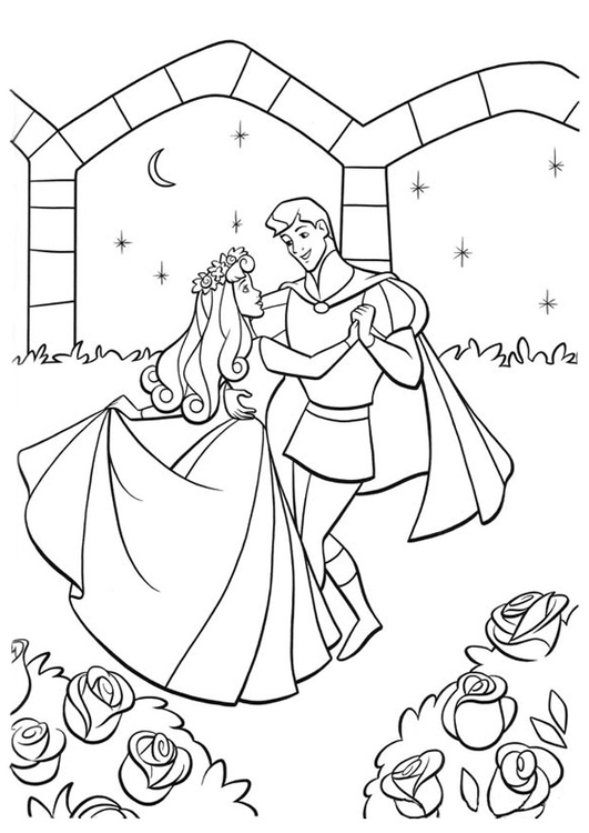 página para colorir a bela adormecida com o príncipe img 20753
