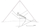 P�ginas para colorir a grande pirâmide de Cheops em Gizeh