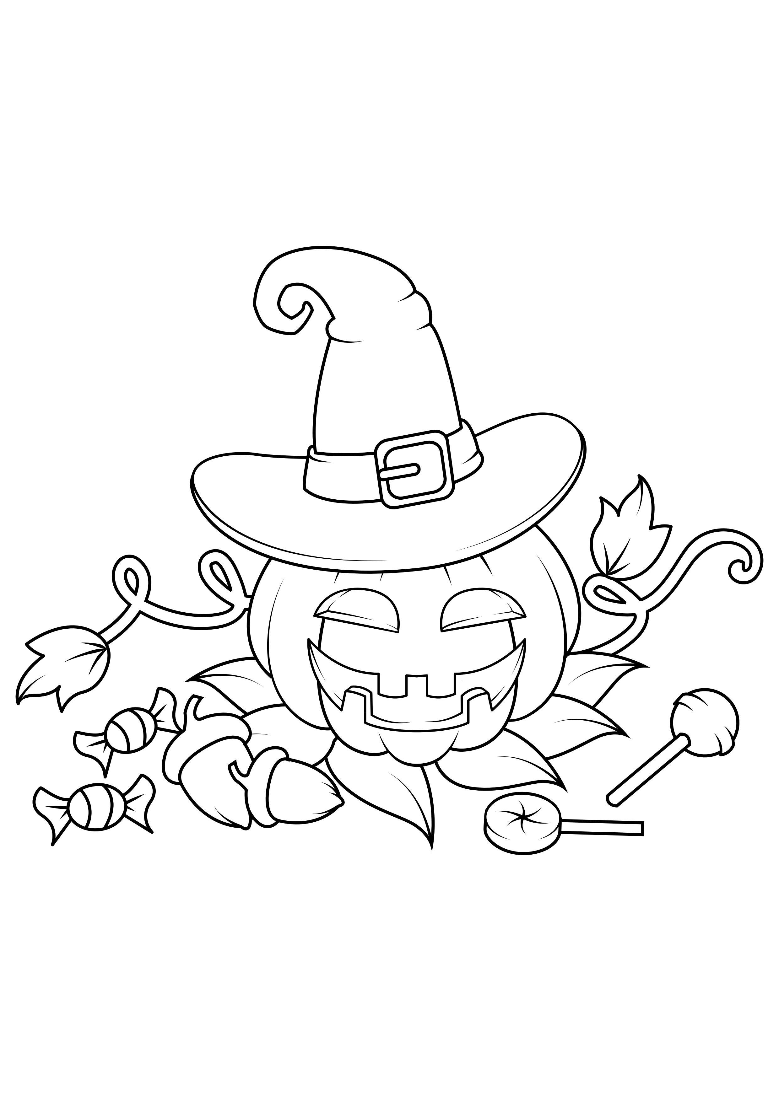 Desenhos de Abóbora de Halloween para colorir - Bora Colorir