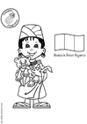 Página para colorir abebi nigéria