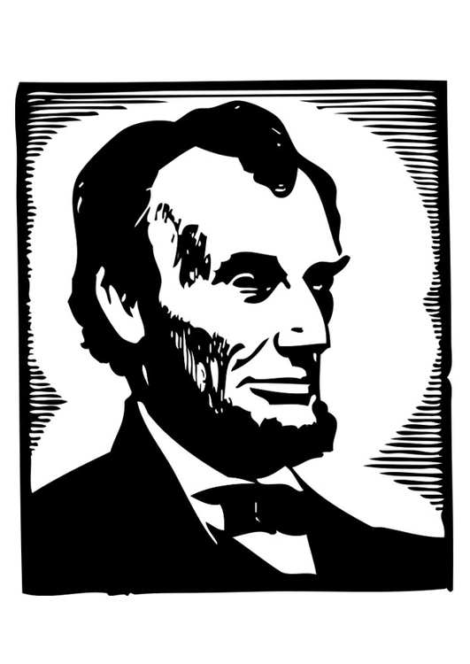 Página para colorir Abraham Lincoln