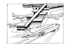 Página para colorir aeroporto