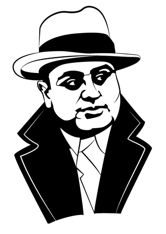 Página para colorir Al Capone 