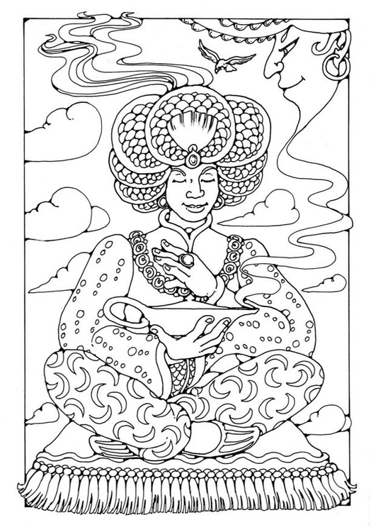 Página para colorir Aladim 