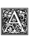 alfabeto decorativo - A