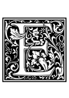 alfabeto decorativo - E