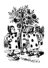 P�ginas para colorir Alice no País das Maravilhas - as carta vivas