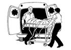 Página para colorir ambulÃ¢ncia