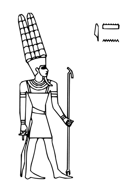Página para colorir Amun
