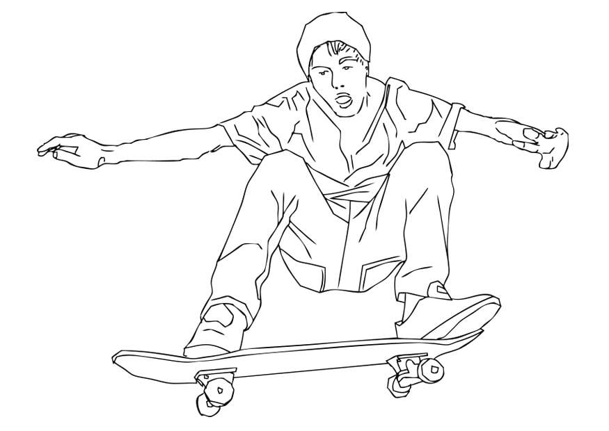 Desenhos de Skate para colorir e pintar - Pinte Online