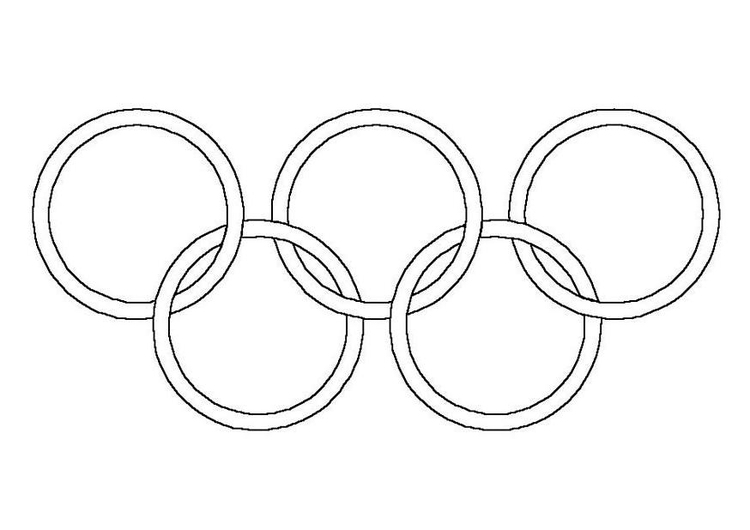 Página para colorir anÃ©is olÃ­mpicos