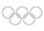 P�ginas para colorir anéis olímpicos