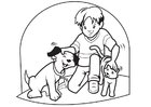 paginas-para-colorir animais domésticos - cães e gatos