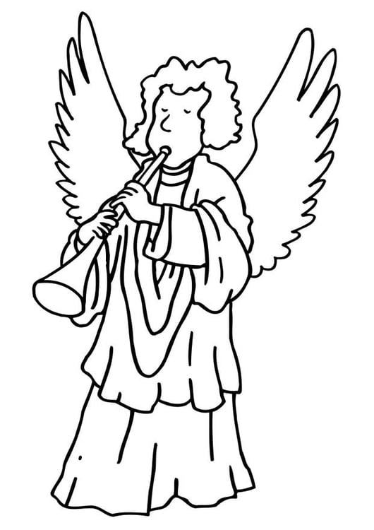 Página para colorir anjo