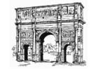 Página para colorir Arco de Constantino, Roma