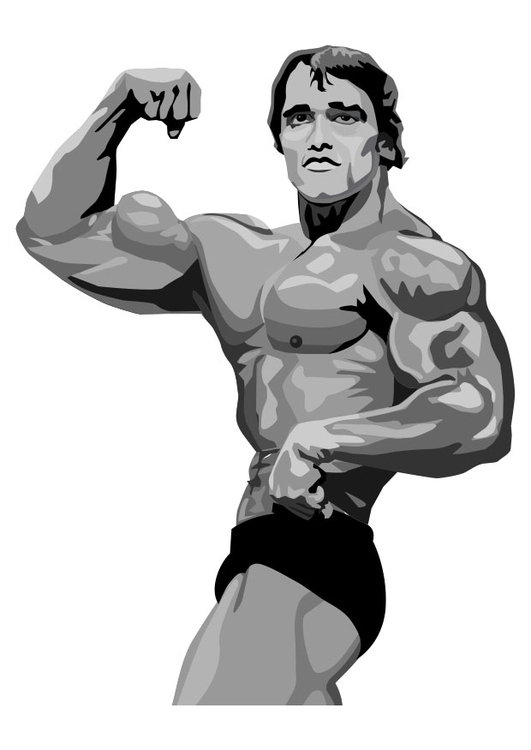 Página para colorir Arnold Schwarzenegger