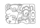 Página para colorir arte maia