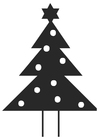 P�ginas para colorir árvore de Natal com estrela de Natal