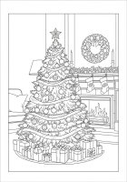 Árvore de Natal com meias de Natal