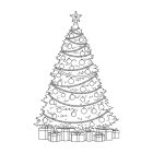 Árvore de Natal com presentes