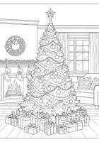 Árvore de Natal com presentes