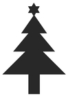 P�ginas para colorir árvore de Natal com uma estrela 