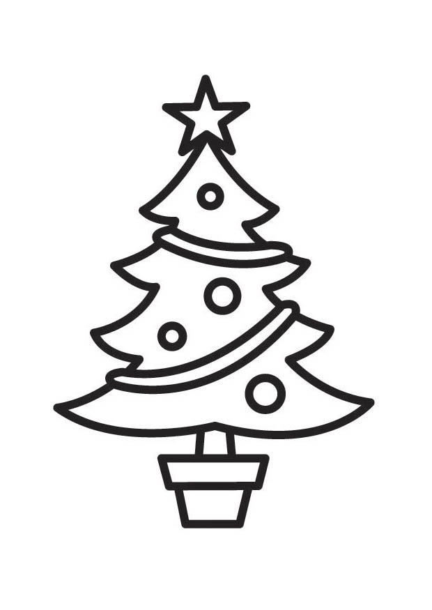 Desenhos de Arvore de Natal Simples para Colorir e Imprimir 