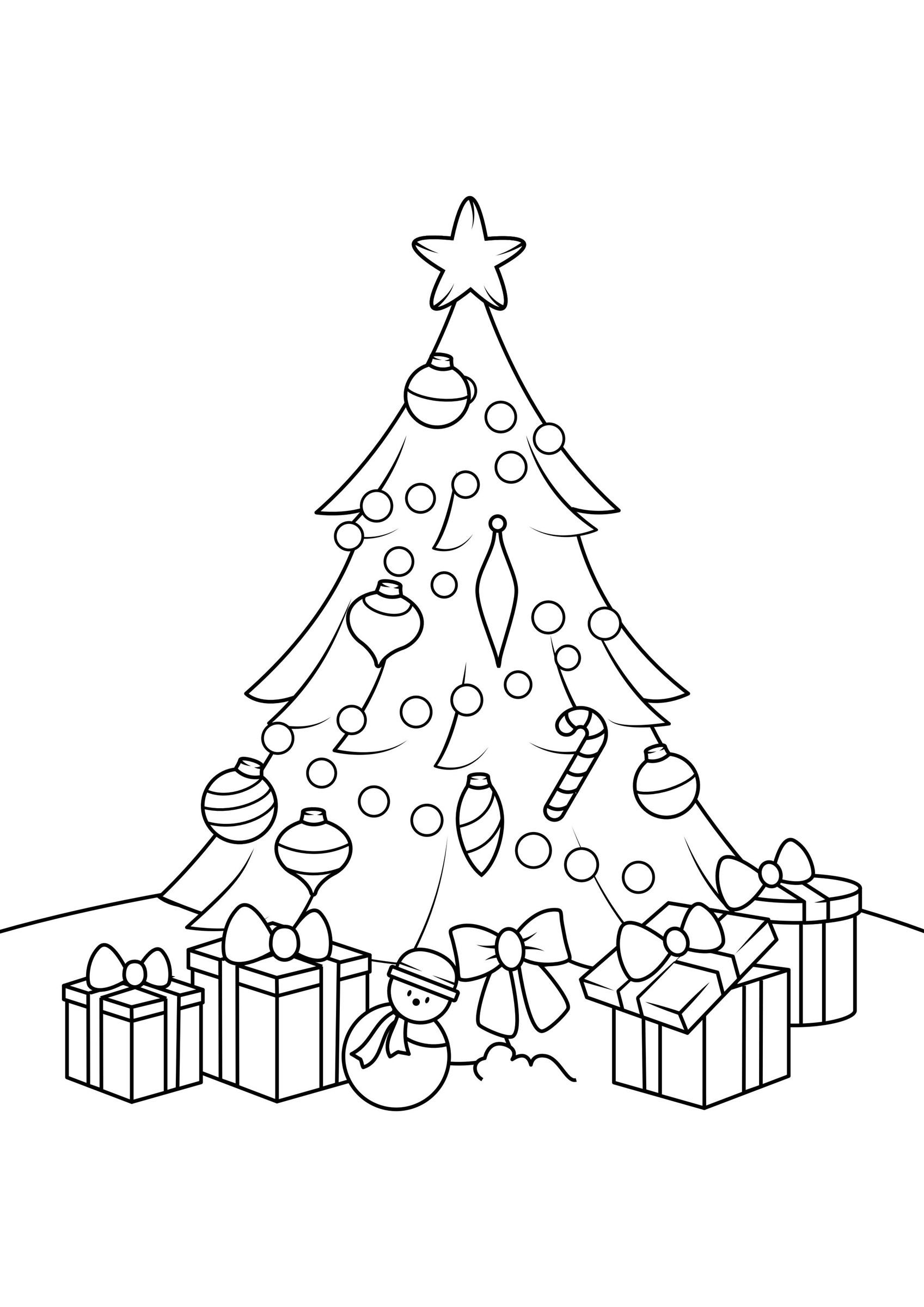 Desenho Para Colorir árvore de Natal - Imagens Grátis Para Imprimir - img  31089