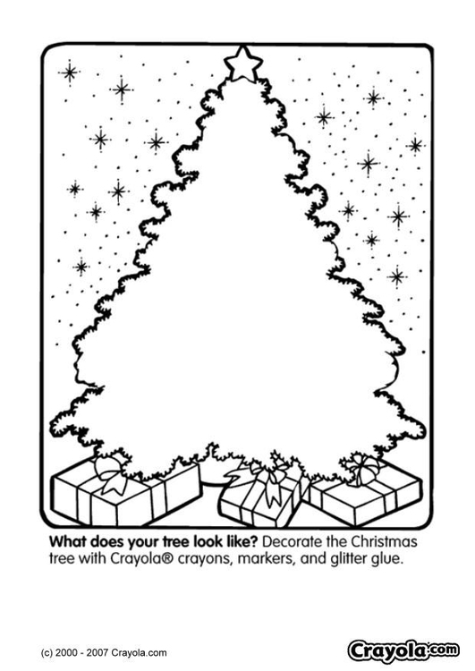 Página para colorir Ã¡rvore de Natal