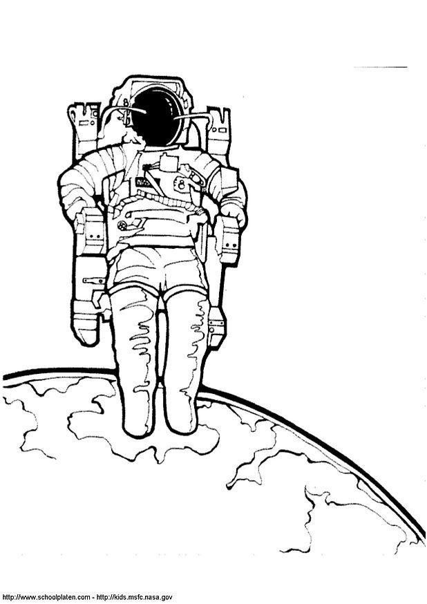 Página para colorir astronauta