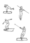 paginas-para-colorir atletismo - arremessos