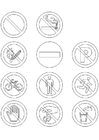 paginas-para-colorir avisos de proibido 