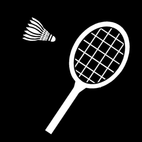 Página para colorir badminton 