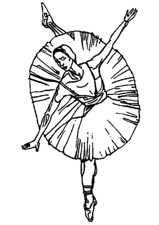 Página para colorir bailarina