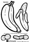 Página para colorir banana