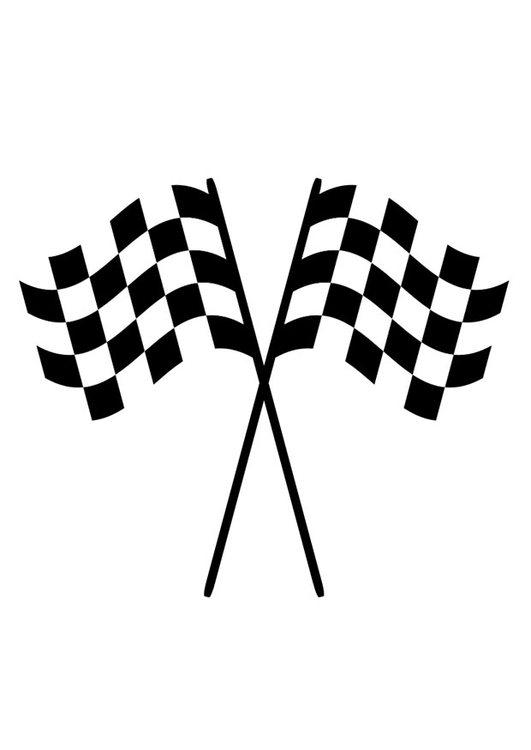 Página para colorir bandeiras de corrida