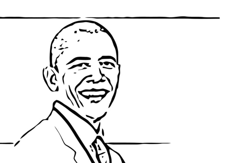 Página para colorir Barack Obama