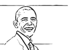 Página para colorir Barack Obama