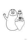 paginas-para-colorir barbapapa e barbamama