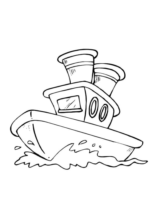 Página para colorir barco