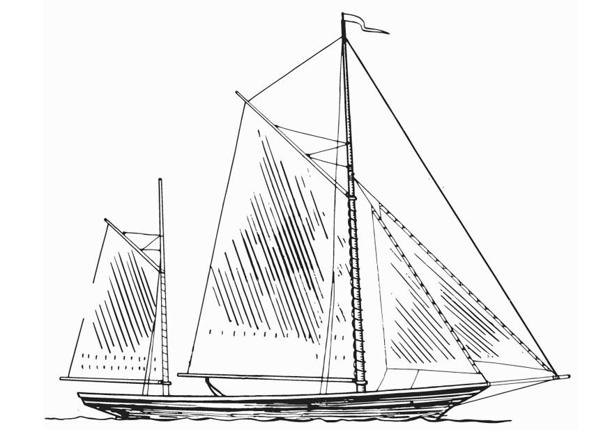 Página para colorir barco - mastro 