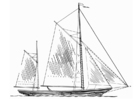 Página para colorir barco - mastro 