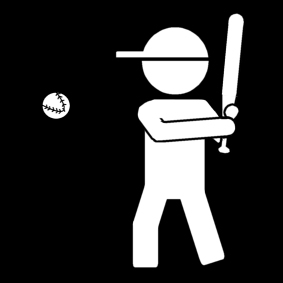 Página para colorir basebol 