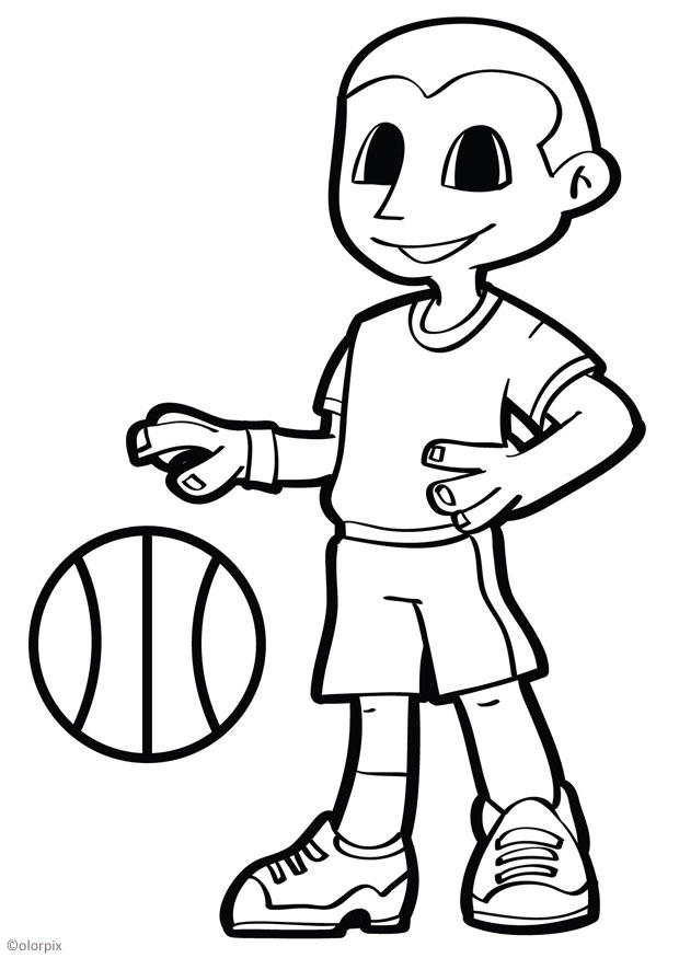 Desenhos de Basquete para colorir - Bora Colorir