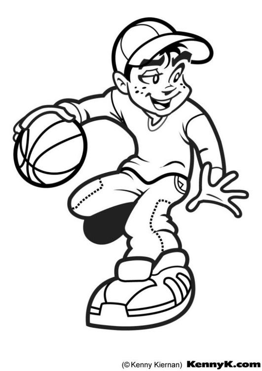 Desenhos de Basquete para colorir - Bora Colorir