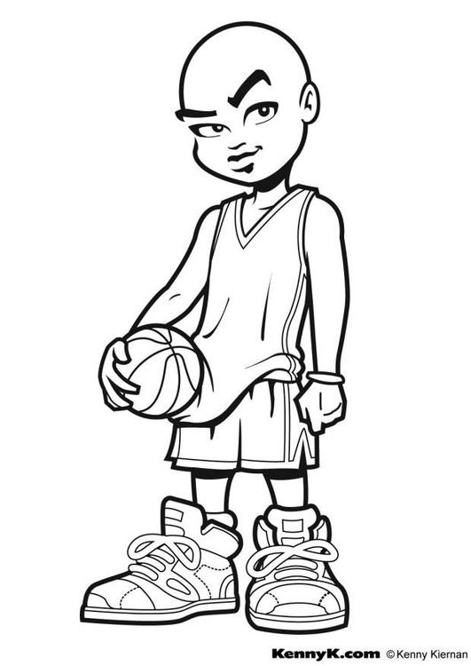 Bola de basquete para colorir - Imprimir Desenhos