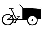 Página para colorir bicicleta de transporte