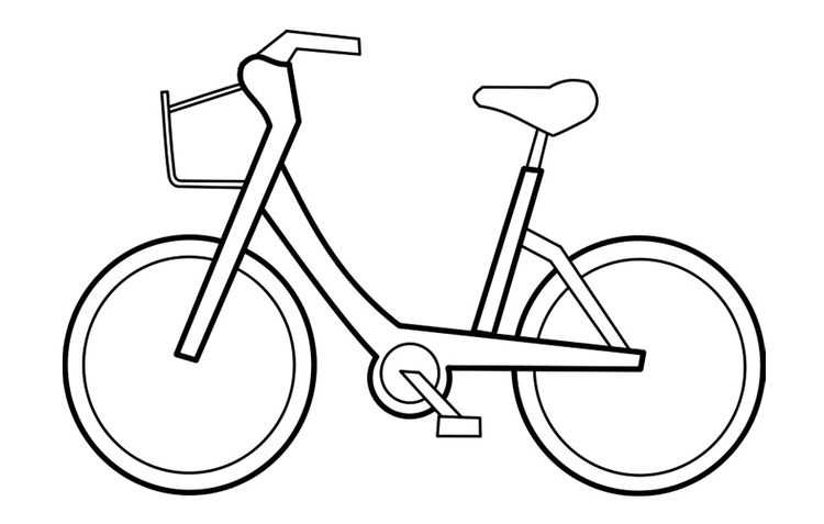 Página para colorir bicicleta 