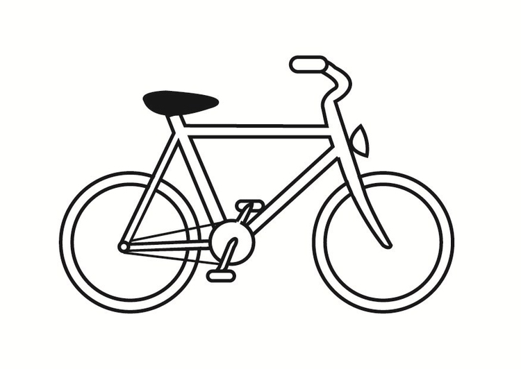 Página para colorir bicicleta