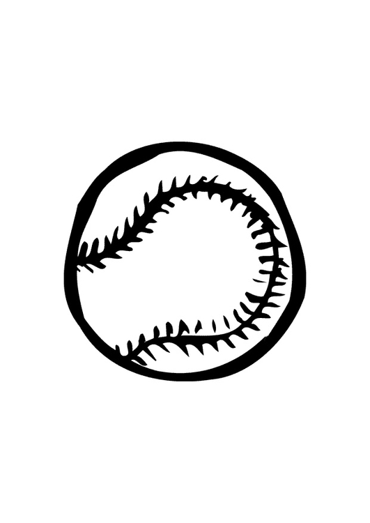 Página para colorir bola de baseball